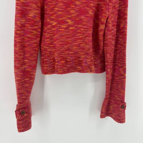 Anthropologie HWA Y2K Cropped Pink Ruffle Cardigan Women S Fairycore Bell Sleeve - Picture 8 of 10